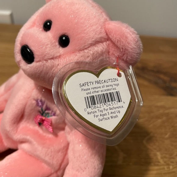 Ty Beanie Babies Mum Classic Bear Pink Flowers 2001 – New Tag Protector VINTAGE - Picture 2 of 9